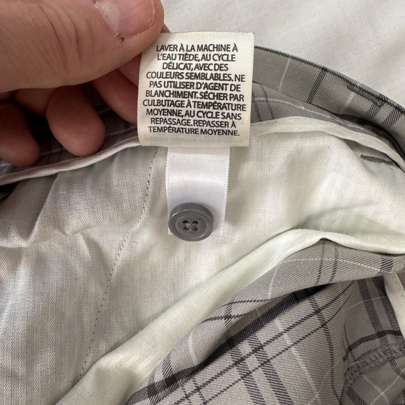 Haggar‎ Men's Performance Casual Plaid Golf Walking Shorts Silver/Gray 38 - Picture 7 of 14